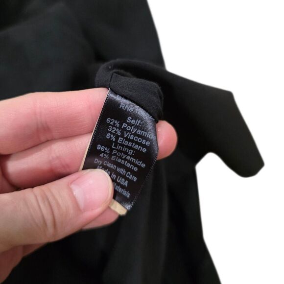 Black Halo Black Asymmetrical Carie Mini Dress 4 - Picture 5 of 5